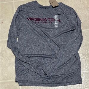 Nike Heather Gray Long Sleeve Men's VT Soccer Tee